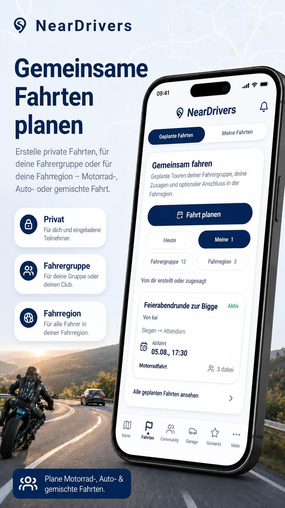 Gemeinsame Fahrten planen